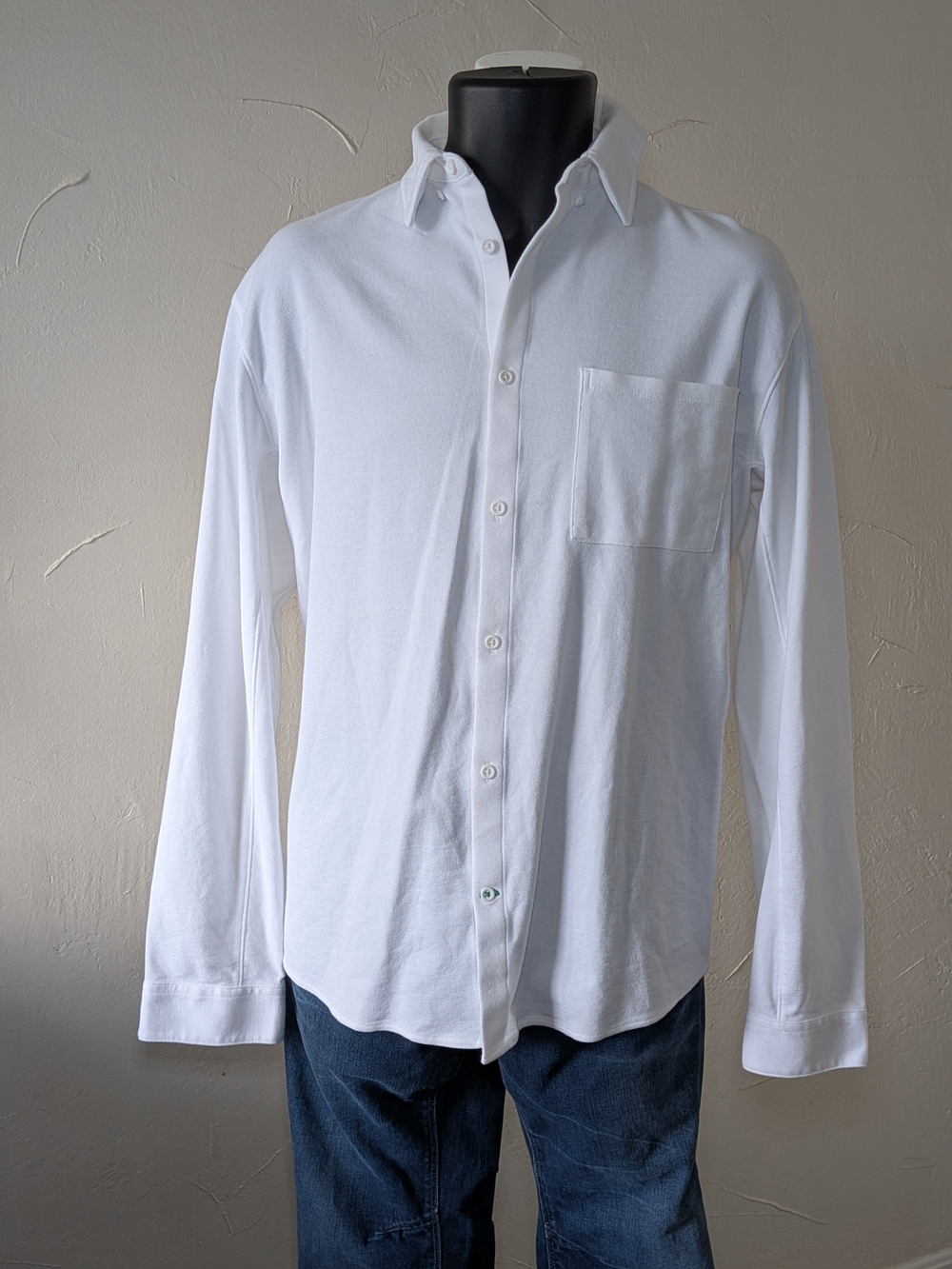 United Colors Of Benetton Men's Classic White Button-Down Shirt XL